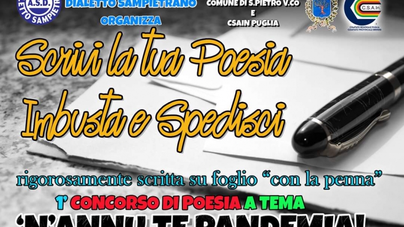 Notizia Studio Amica - 1° Concorso di Poesia Dialettale: Scrivi la tua Poesia Imbusta e Spedisci